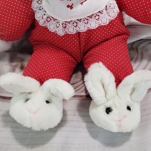 Plush Creations Inc. Dreaming Of  You Bear Pajamas Bunny Slippers Vintage 1994 - Picture 4 of 11